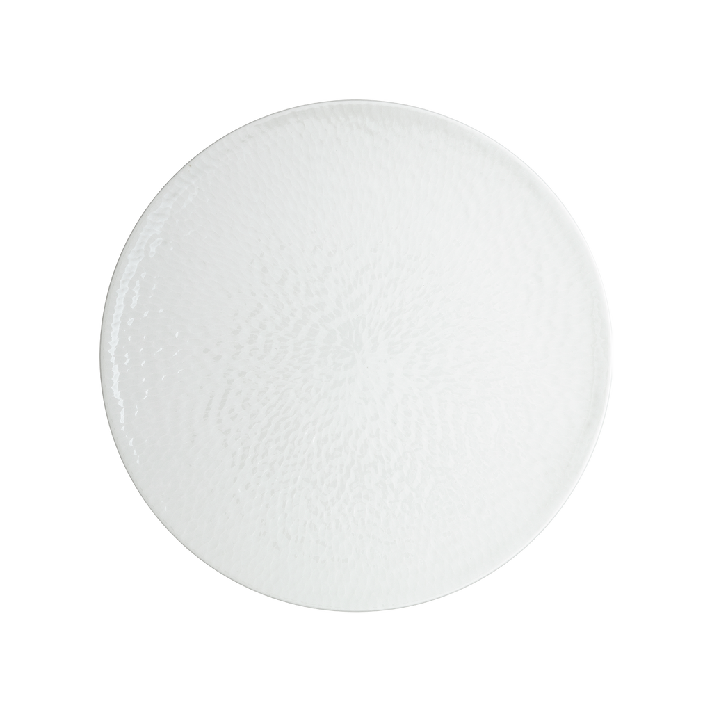 Carve White Dinner Plate