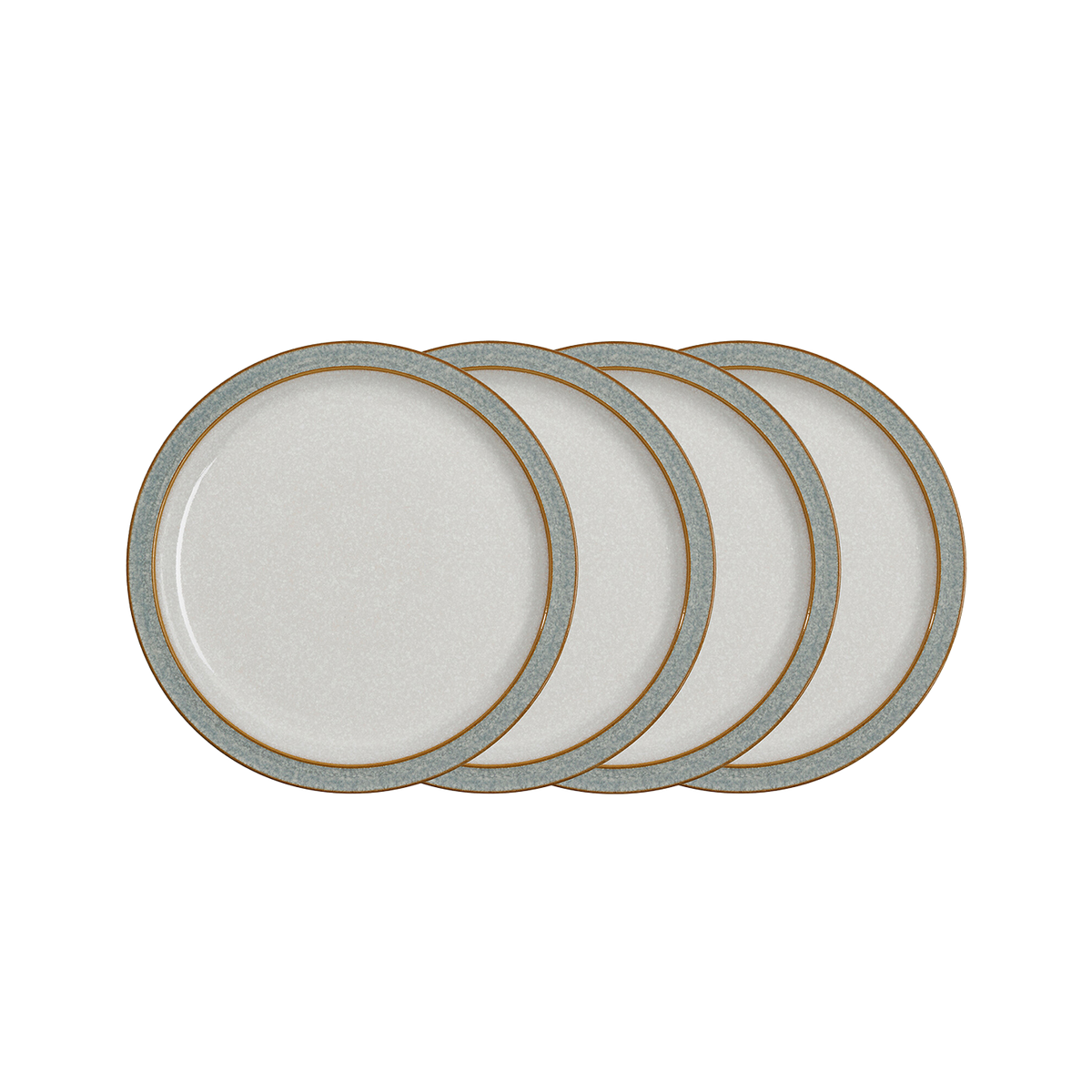 Elements Light Grey 4 Piece Medium Plate Set
