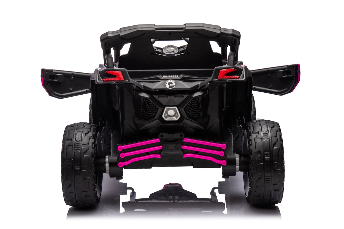 Licensed 24V Can Am Maverick Kids Ride On One Seater UTV, Rubber Tires, Leather Seat with RC