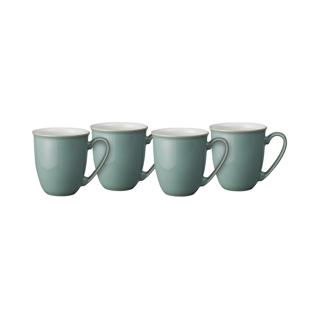Elements Fern Green Coffee Beaker/Mugs - Set Of 4