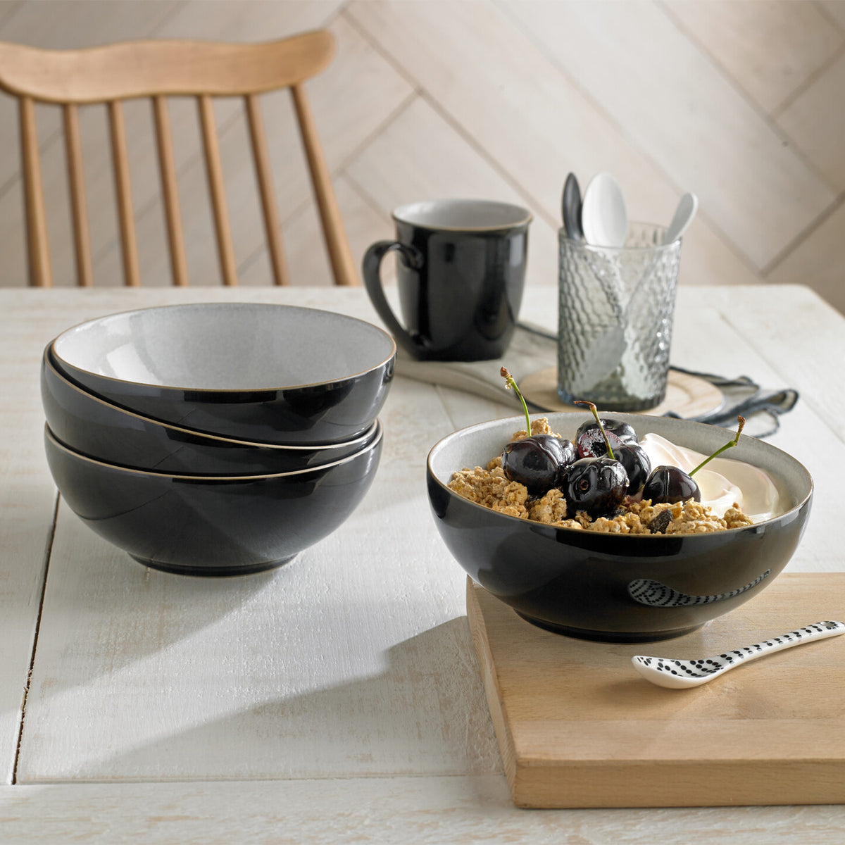 Elements Black 12 Piece Dinner Set