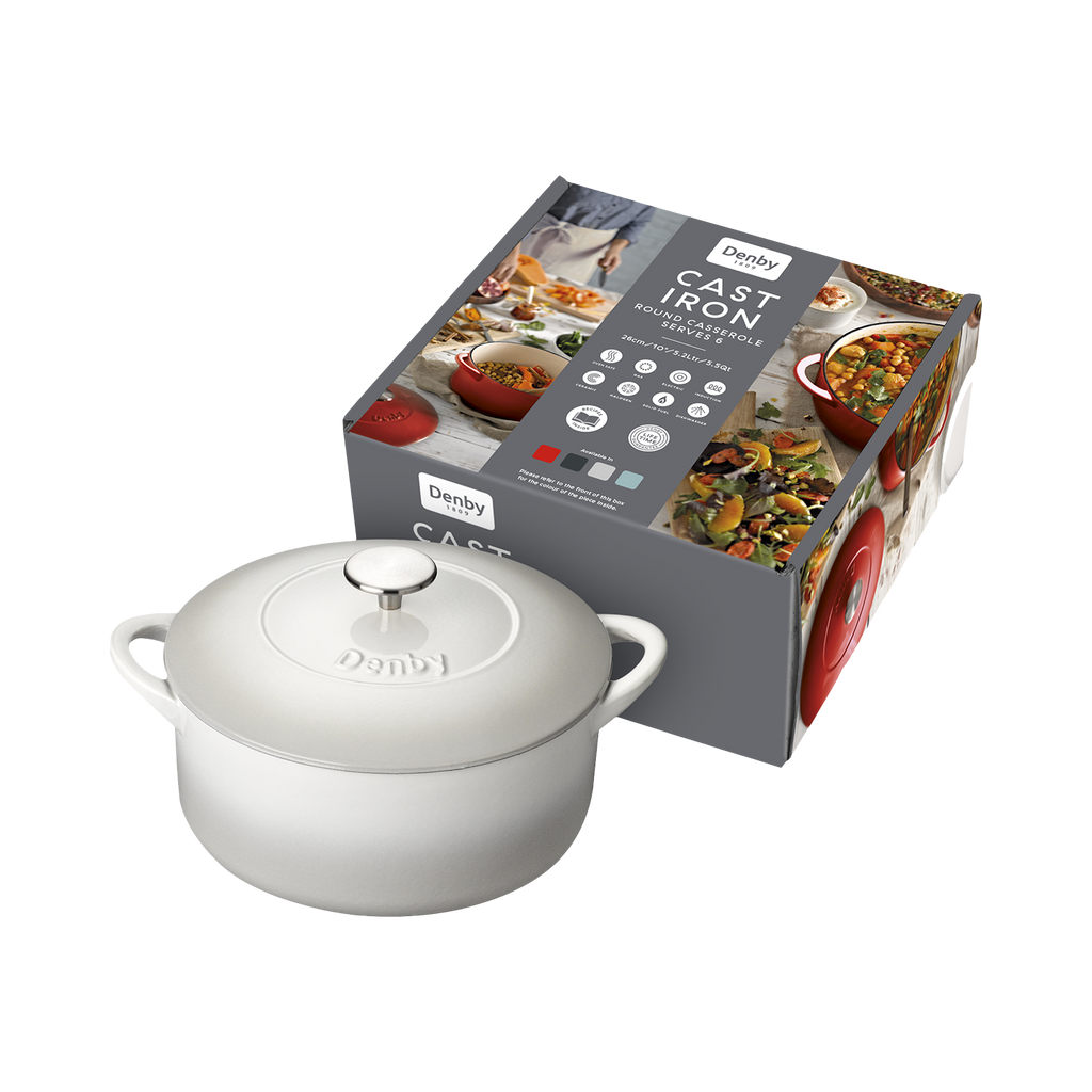 Denby Natural Canvas Cast Iron 26Cm Round Casserole