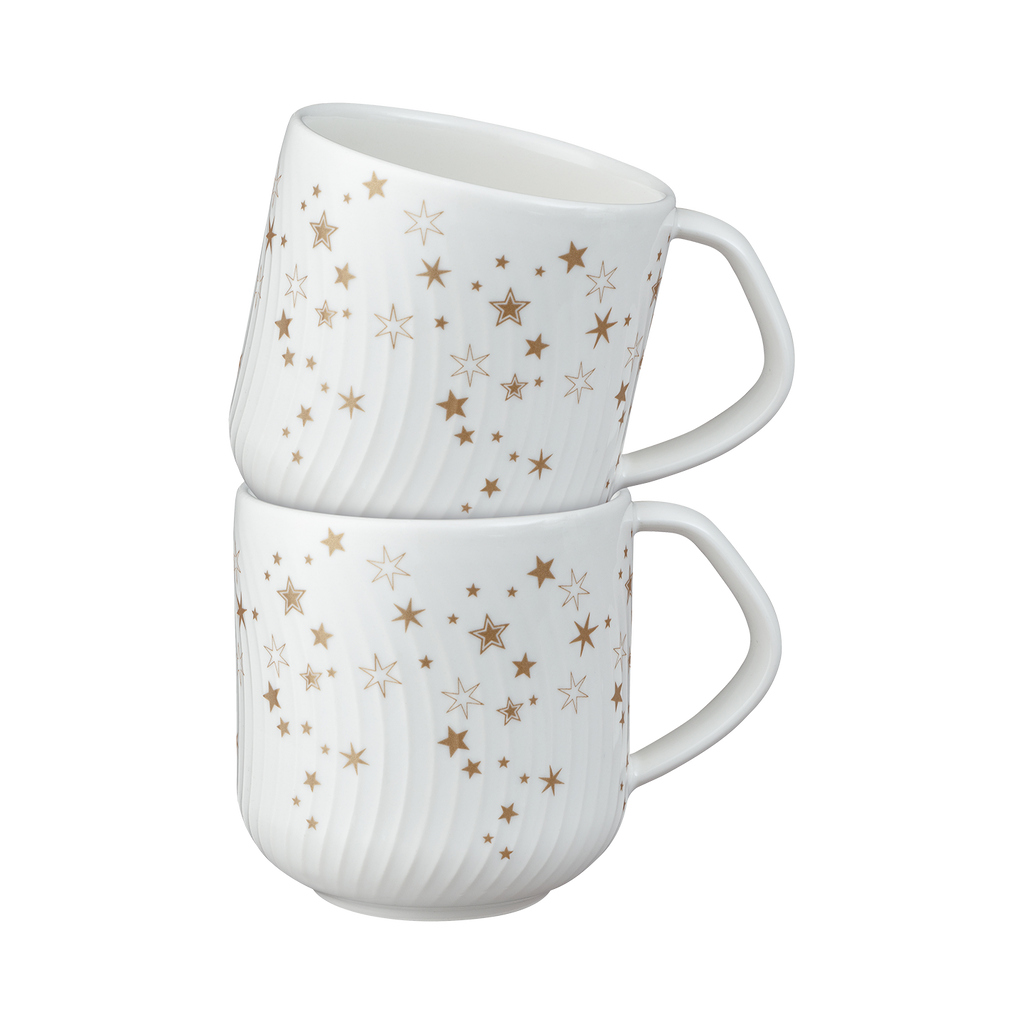 Arc White Stars Large Mugs - Set Of 2