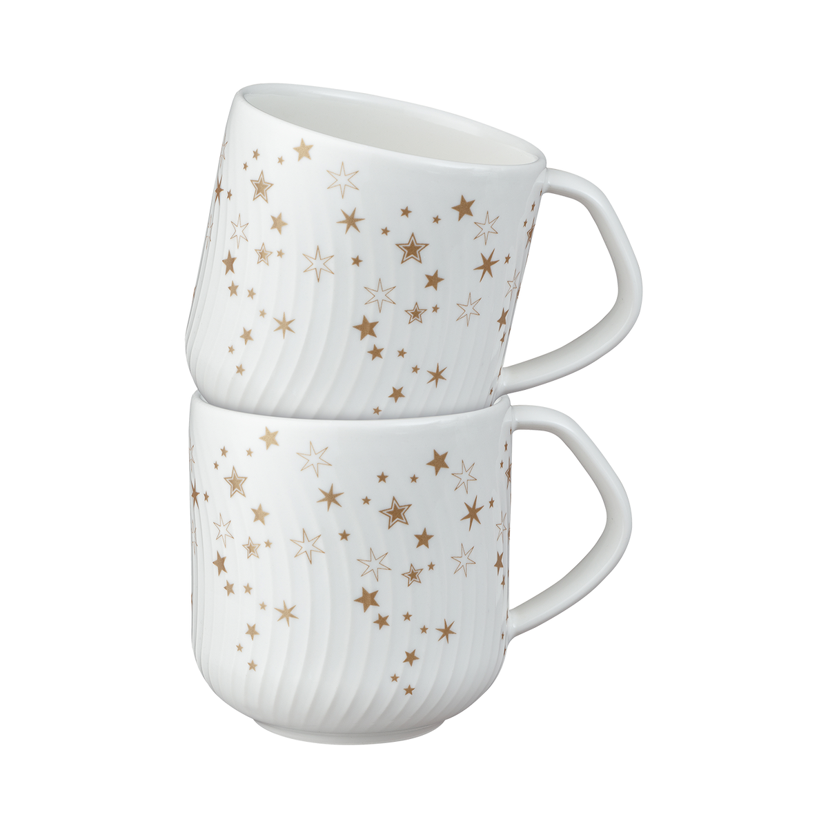 Arc White Stars Large Mugs - Set Of 2