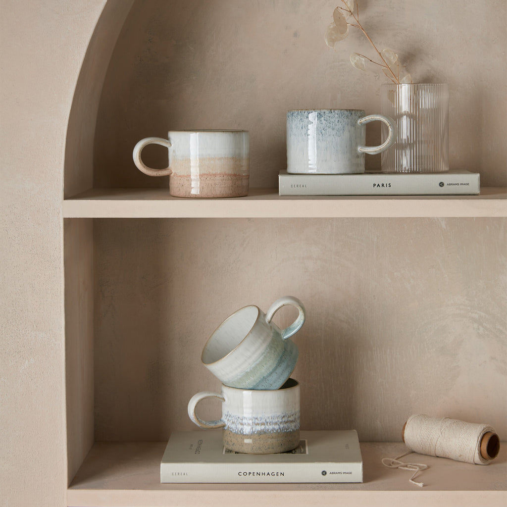Kiln Green Small Ridged Mug