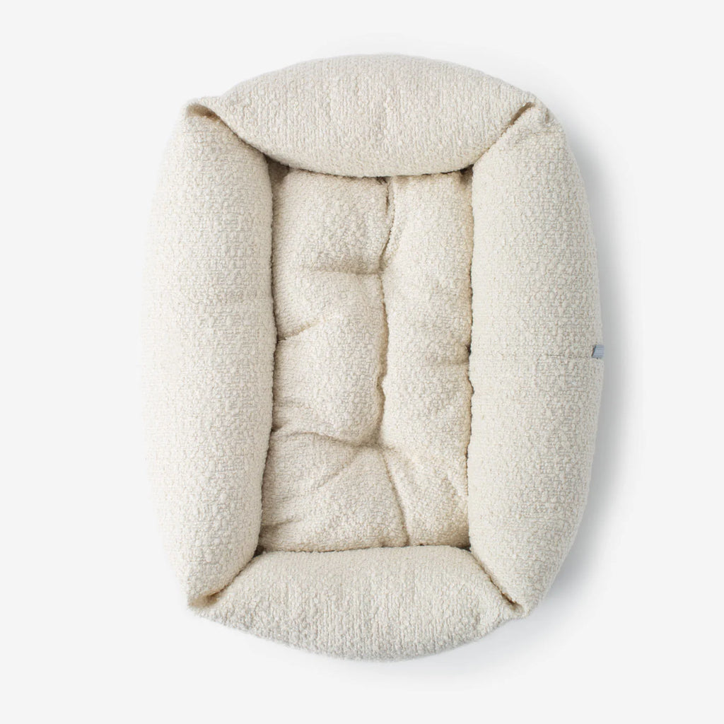 Cozy & Calming Puppy Cage Bed In Ivory Boucl