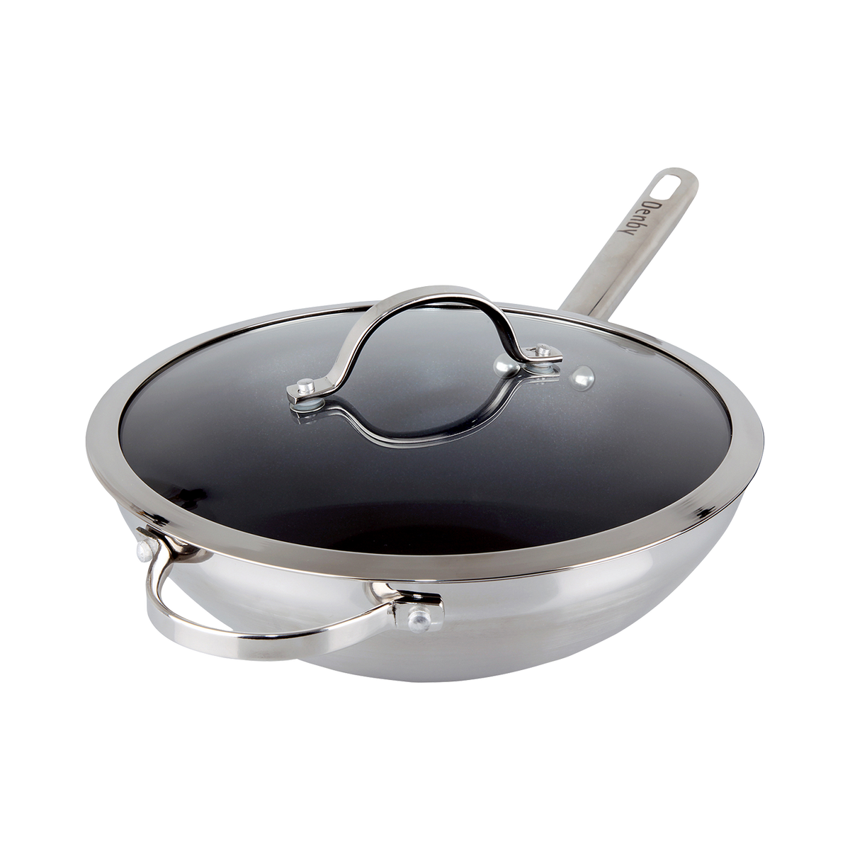 D200 Stainless Steel Wok (with lid)