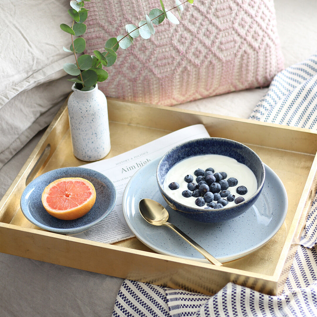 Studio Blue 4 Piece Coupe Dinner Plate Set
