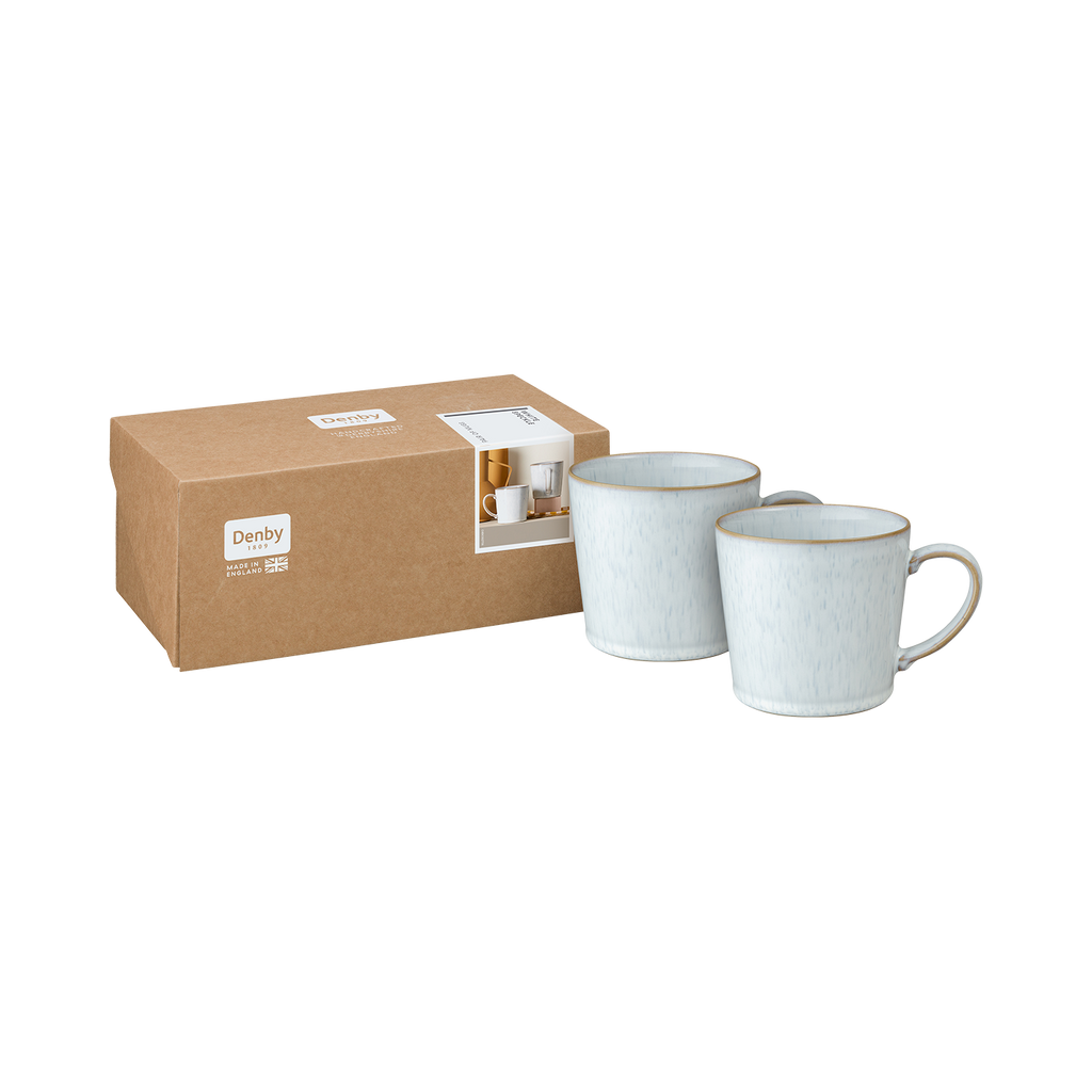 White Speckle Mugs - Set Of 2